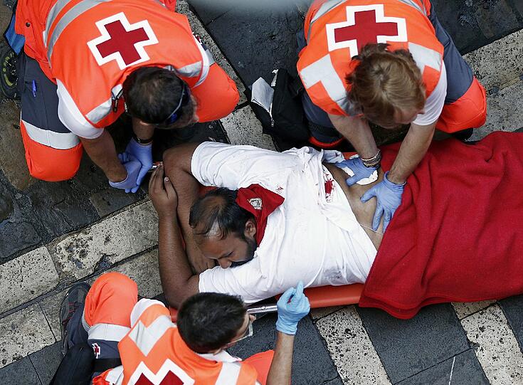 Die Bilder der Stierhatz in Pamplona zum Durchklicken.
