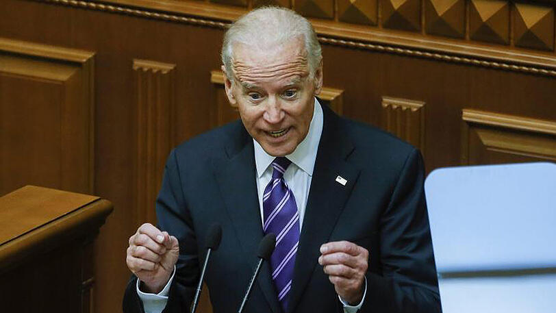 Biden während einer Rede vor dem Parlament in Kiew im Jahr 2015.
