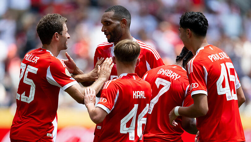 Hatten gegen Auckland reichlich Grund zur Freude: Die Bayern um Jonathan Tah. Hatten gegen Auckland reichlich Grund zur Freude: Die Bayern um Jonathan Tah.