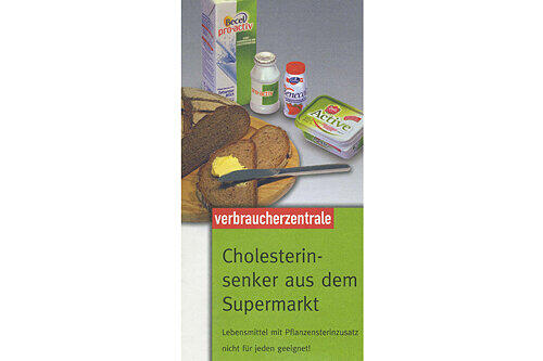 Die Broschüre &bdquo;Cholesterinsenker aus dem Supermarkt&ldquo; ist in der Nürnberger Verbraucherzentrale (Albrecht-Dürer-Platz 6) erhältlich.