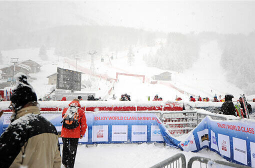Das Wetter in Val d'Isere war zu schlecht, als dass der Super-G hätte stattfinden können.