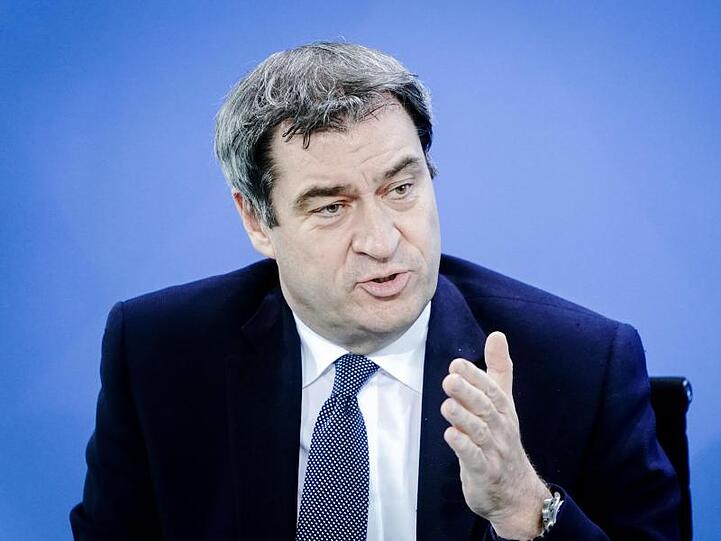 Markus Söder (CSU) spricht bei einer Pressekonferenz. Foto: Kay Nietfeld/dpa Pool/dpa/Archivbild