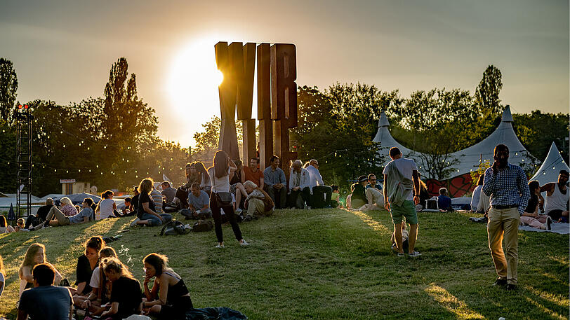 Abendstimmung auf Tollwood.