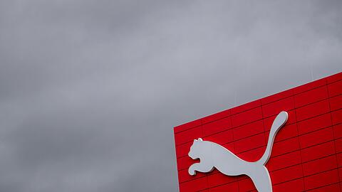 Das Logo des Sportartikelherstellers Puma SE ist zu sehen.