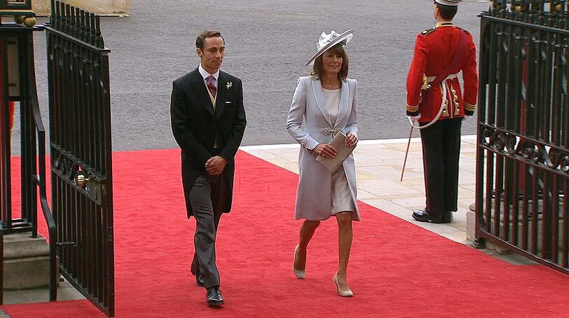 Die Mutter der Braut: Carole Middleton und Kates Bruder James.