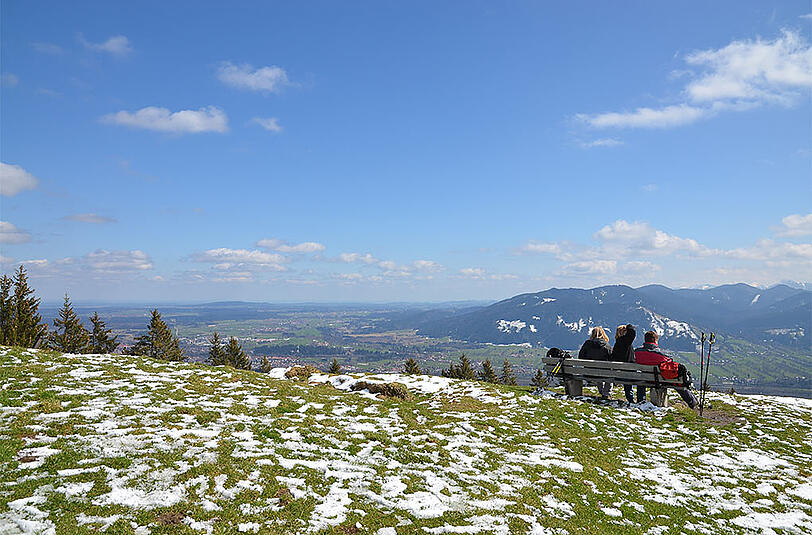 Das Highlight einer jeden Wanderung, auch im Winter: Die phänomenale Aussicht.