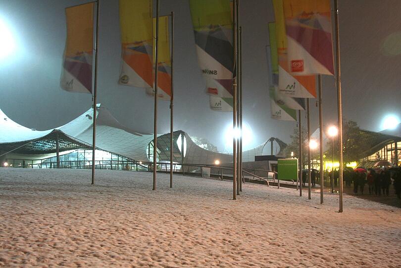 Winterlandschaft im Olympiapark.