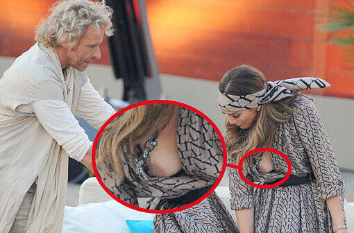 Hier eine kleine Lupe. Aber mit diesem Malheur ist Jennifer Lopes keineswegs allein...