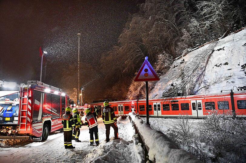 Am Sonntagabend stürzte ein Baum auf einen Zug - die Passagiere hatten Glück im Unglück.