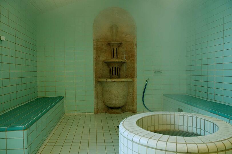 Das Dampfbad in der Sauna im Nordbad.