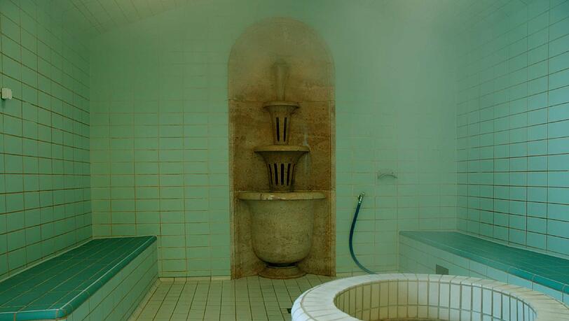 Das Dampfbad in der Sauna im Nordbad. Das Dampfbad in der Sauna im Nordbad.