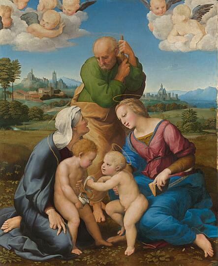 Raffaels Gemälde "Die Heilige Familie aus dem Hause_Canigiani" in der Alten Pinakothek.