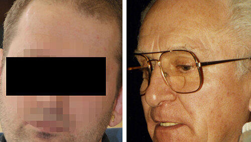 Björn H. (li.) tötete seinen Großvater mit einem Fleischklopfer. Rupert Bomertl galt als der &bdquo;Engel der Alten&ldquo;.