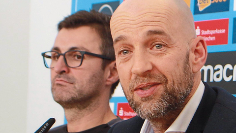 Ob Geld oder Punkte: Trainer Michael Köllner und Sportchef Günther Gorenzel (r.) nehmen sich das gleiche tierische Vorbild.
