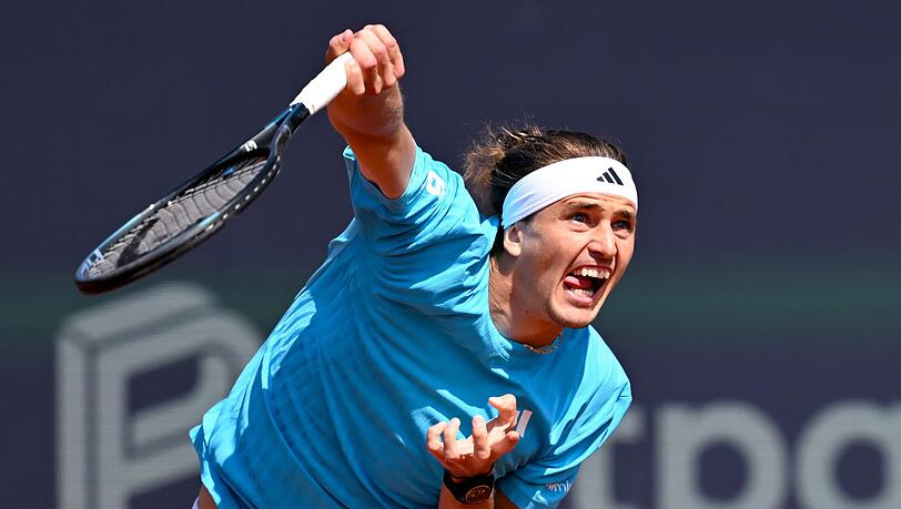 Alexander Zverev in Aktion bei den BMW Open von M&uuml;nchen.