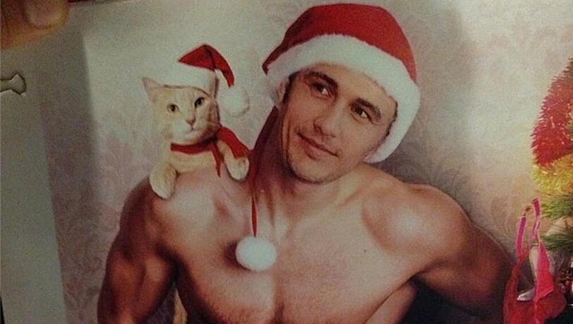 Eine weihnachtliche Fotomontage von James Franco als sexy Weihnachtsmann Eine weihnachtliche Fotomontage von James Franco als sexy Weihnachtsmann