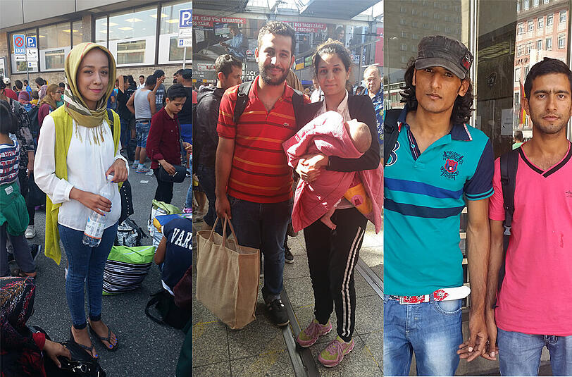 Flüchtlinge am Hauptbahnhof in München
