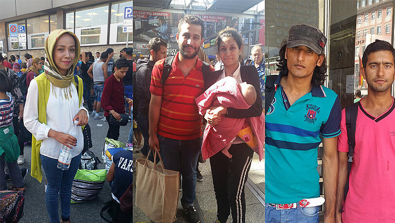 Flüchtlinge am Hauptbahnhof in München Flüchtlinge am Hauptbahnhof in München