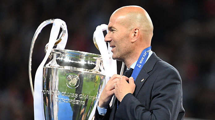 Späte Anerkennung als Trainer: Mit Real Madrid gewinnt Zidane dreimal die Champions League, als Spieler gelang ihm das nur einmal.