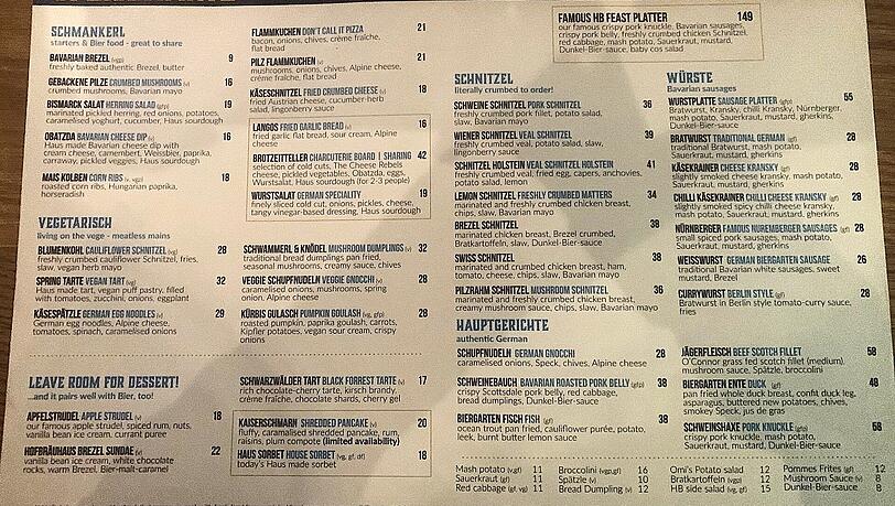 Obazda, Schnitzel, Bratwurst: Wer in Australien nicht auf deutsche K&uuml;che verzichten kann, sollte im Hofbr&auml;uhaus von Melbourne vorbeischauen.