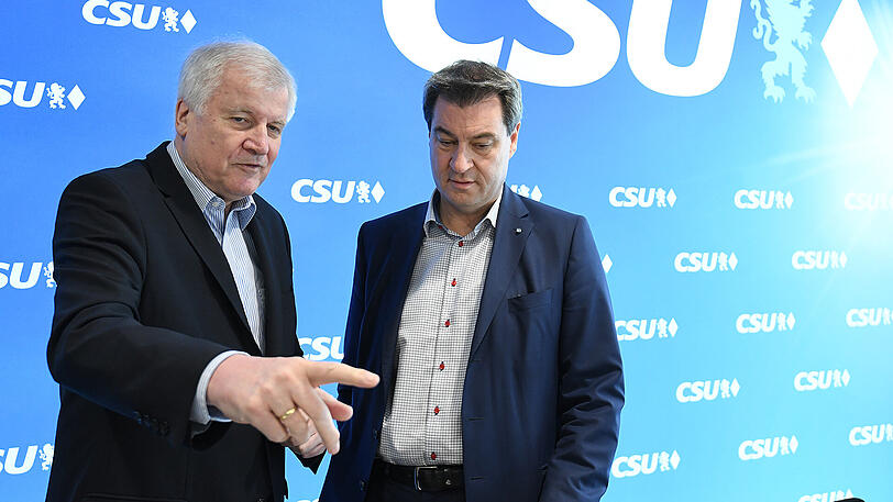 Horst Seehofer und Markus Söder am Samstag bei der Klausurtagung des CSU-Vorstands.
