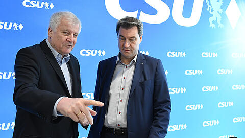 Horst Seehofer und Markus Söder am Samstag bei der Klausurtagung des CSU-Vorstands.