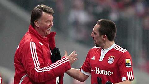 Habenein kompliziertes Verhältnis: Trainer Louis van Gaal und sein Superstar Franck Ribéry.