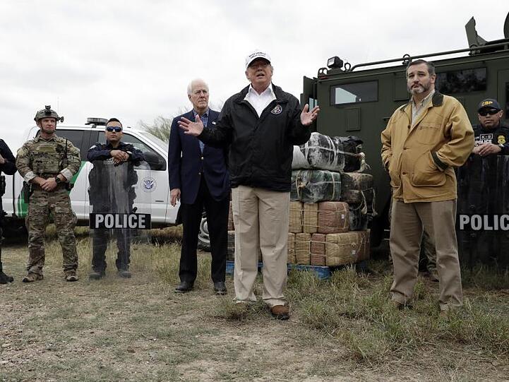 US-Präsident Trump wirbt in einer texanischen Grenzstadt für die umstrittene Mauer an der Grenze zu Mexiko.