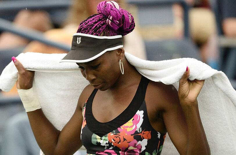 Trauriger Abgang bei den US-Open: Ex-Superstar Venus Williams nach ihrem Aus in Runde zwei.