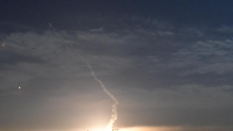 Syrische Luftabwehr am Himmel über Damaskus. Syrische Luftabwehr am Himmel über Damaskus.
