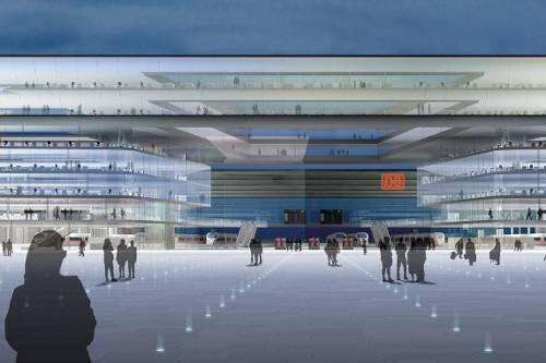 So soll der Eingang zum neuen Hauptbahnhof aussehen