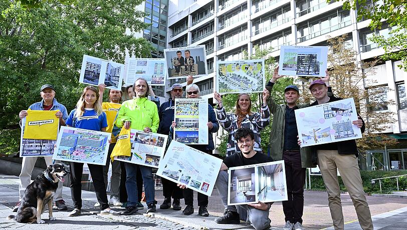 Ideen-Sammlung vor dem
Justizgebäude in der Nymphenburger Straße bei einem Protest Mitte September.