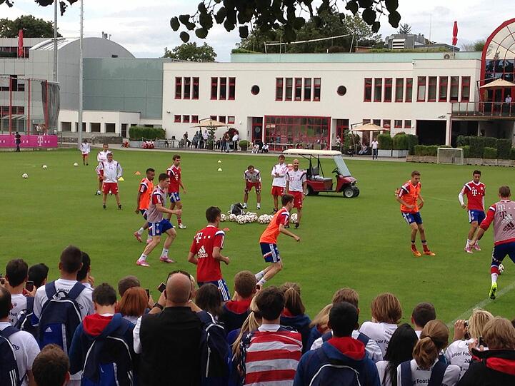 Die Trainingseinheit des FC Bayern München am Samstagvormittag.