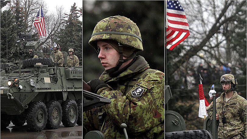 Provokation wenige hundert Meter von Russland entfernt. Amerikaner bei einem Manöver im estnischen Narva. Provokation wenige hundert Meter von Russland entfernt. Amerikaner bei einem Manöver im estnischen Narva.