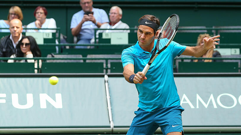 Ein hartes Stück Arbeit für Roger Federer.