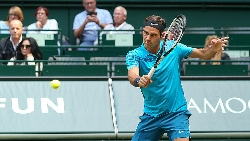 Ein hartes Stück Arbeit für Roger Federer.