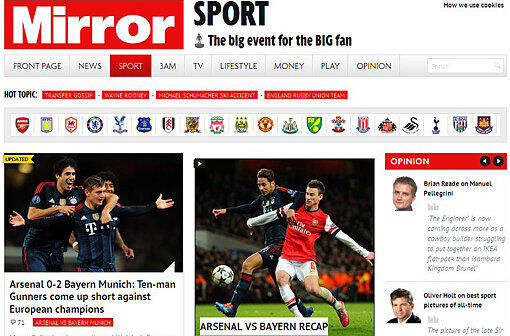 Der FC Bayern München schlägt Arsenal London mit 2:0 im Achtelfinale der Champions League. Wir haben die Pressestimmen zum Spiel gesammelt.