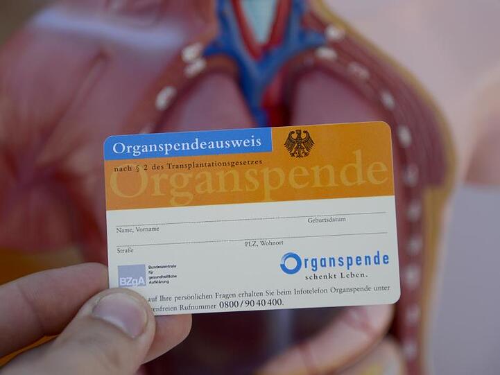 Ein Organspendeausweis.