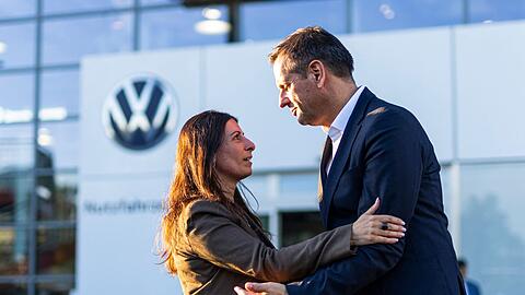 Standen in der Auseinandersetzung auf einer Seite: VW-Betriebsratschefin Daniela Cavallo und Niedersachsens Ministerpr&auml;sident Olaf Lies (SPD). (Archivbild)