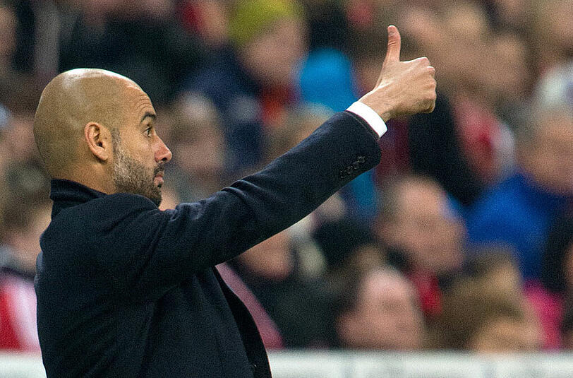 Pep Guardiola ist zufrieden mit der Leistung seiner Mannschaft.