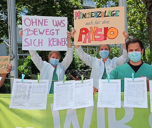 Kampf um Anerkennung: Medizinische Fachangestellte protestieren für Münchenzulage und Gleichbehandlung.