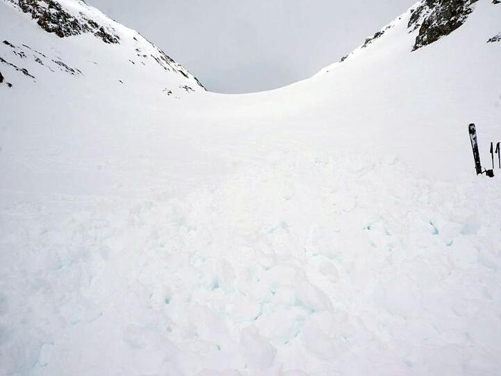 Das Gebiet der Grünhornlücke, wo vier Skifahrer bei einer Lawine verschüttet wurden.