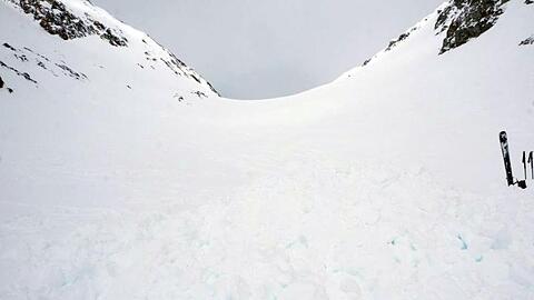 Das Gebiet der Grünhornlücke, wo vier Skifahrer bei einer Lawine verschüttet wurden.