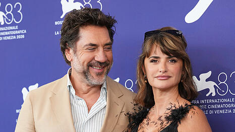 Javier Bardem und Pen&eacute;lope Cruz beim Fototermin zum Film &bdquo;Bunker&ldquo; in Venedig.