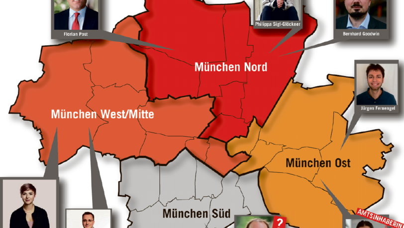Die Grafik zeigt, wer sich in welchem Wahlkreis um die Kandidatenplätze für die Bundestagswahl 2021 balgt. Die Grafik zeigt, wer sich in welchem Wahlkreis um die Kandidatenplätze für die Bundestagswahl 2021 balgt.