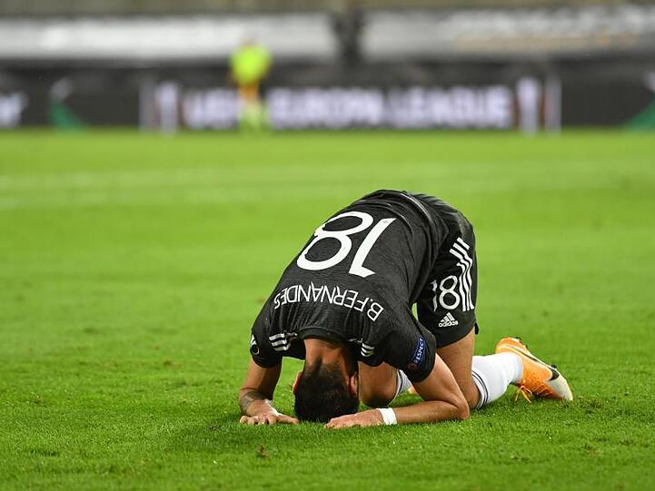 Manchester Uniteds Bruno Fernandes war nach dem Europa-League-Aus bitter enttäuscht.