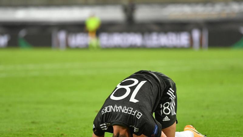 Manchester Uniteds Bruno Fernandes war nach dem Europa-League-Aus bitter enttäuscht. Manchester Uniteds Bruno Fernandes war nach dem Europa-League-Aus bitter enttäuscht.