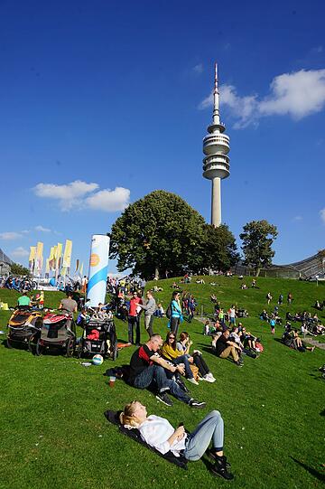 Der Olympiapark verwandelte sich in eine große Outdoorsportarena.