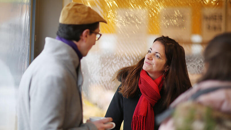 Kristina Frank im Gespräch mit AZ-Reporter Florian Zick. Kristina Frank im Gespräch mit AZ-Reporter Florian Zick.