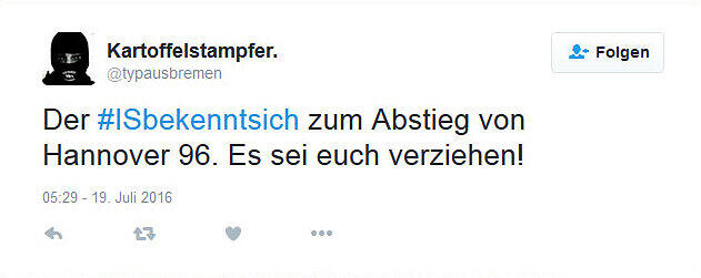 Unter dem Hashtag #ISbekenntsich schieben die Twitter-User dem IS die Verantwortung für Unannehmlichkeiten des Alltags zu.